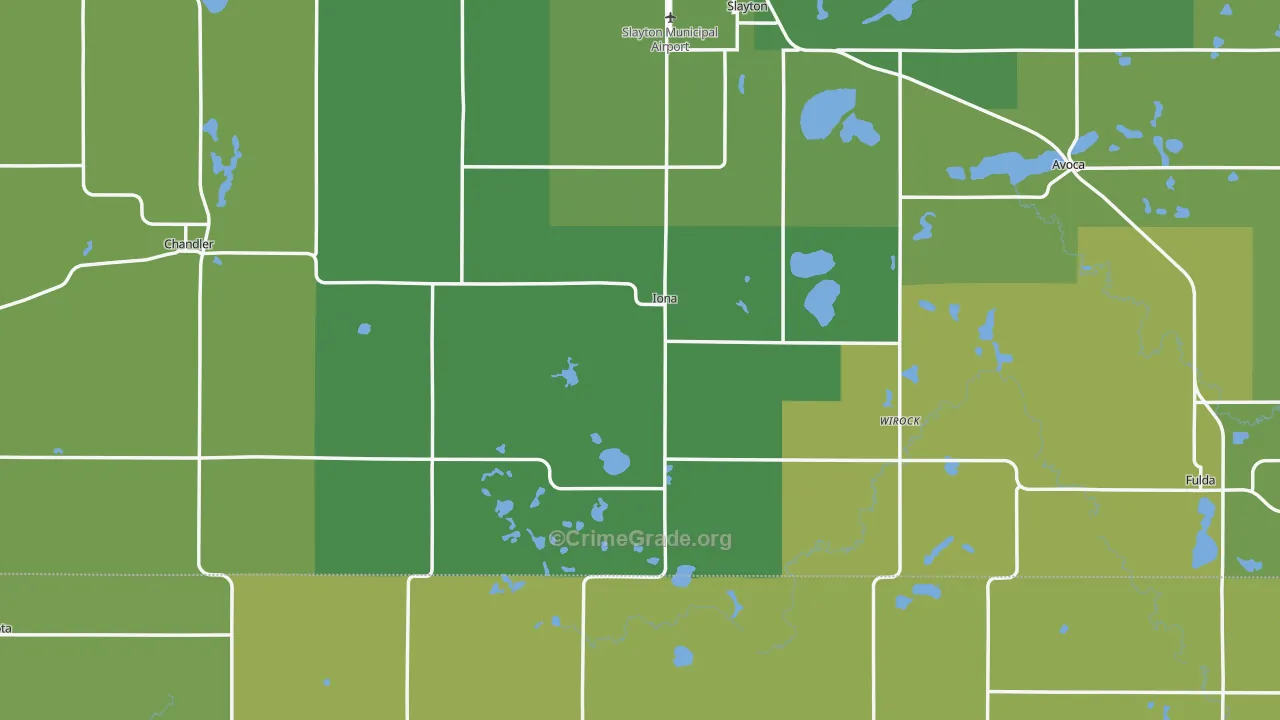 Iona, MN Map of Vehicle Theft Rates