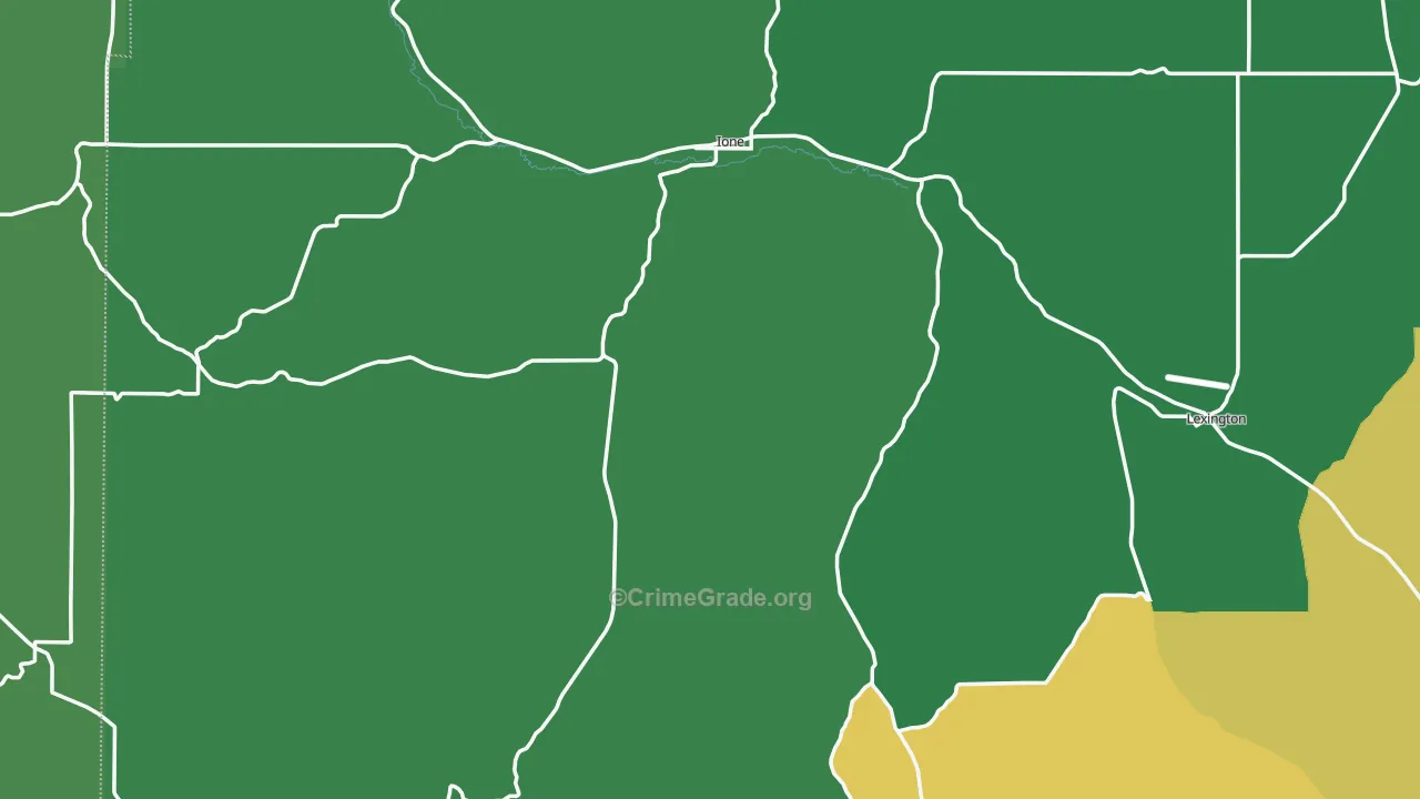 Ione, OR Map of Vehicle Theft Rates