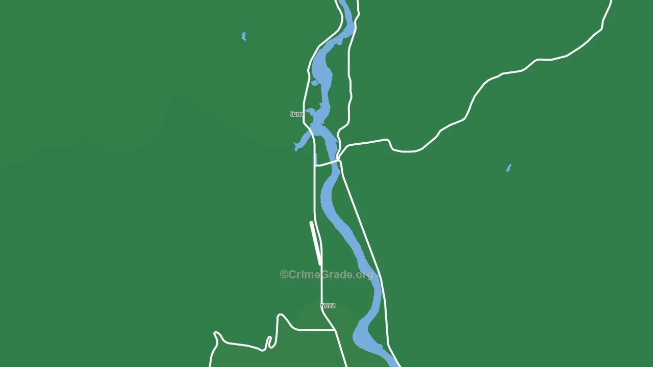 Ione, WA Map of Vehicle Theft Rates