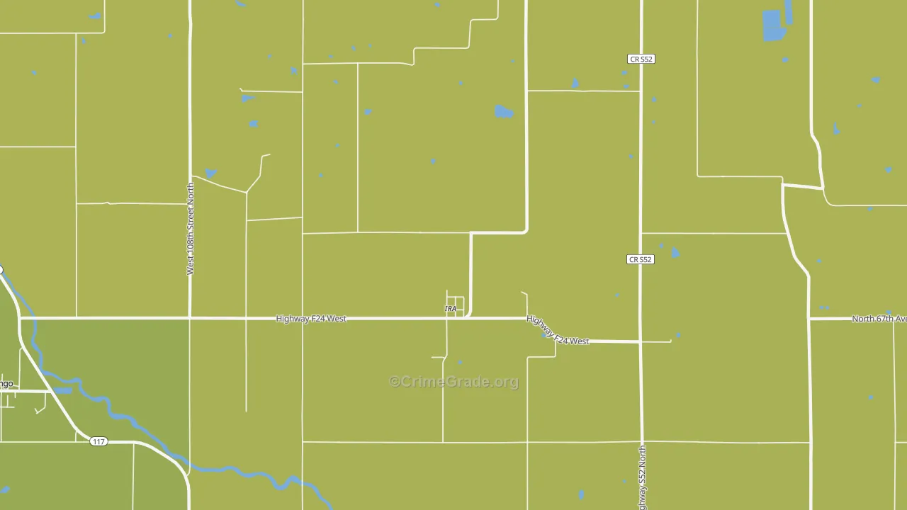 Ira, IA Map of Vehicle Theft Rates