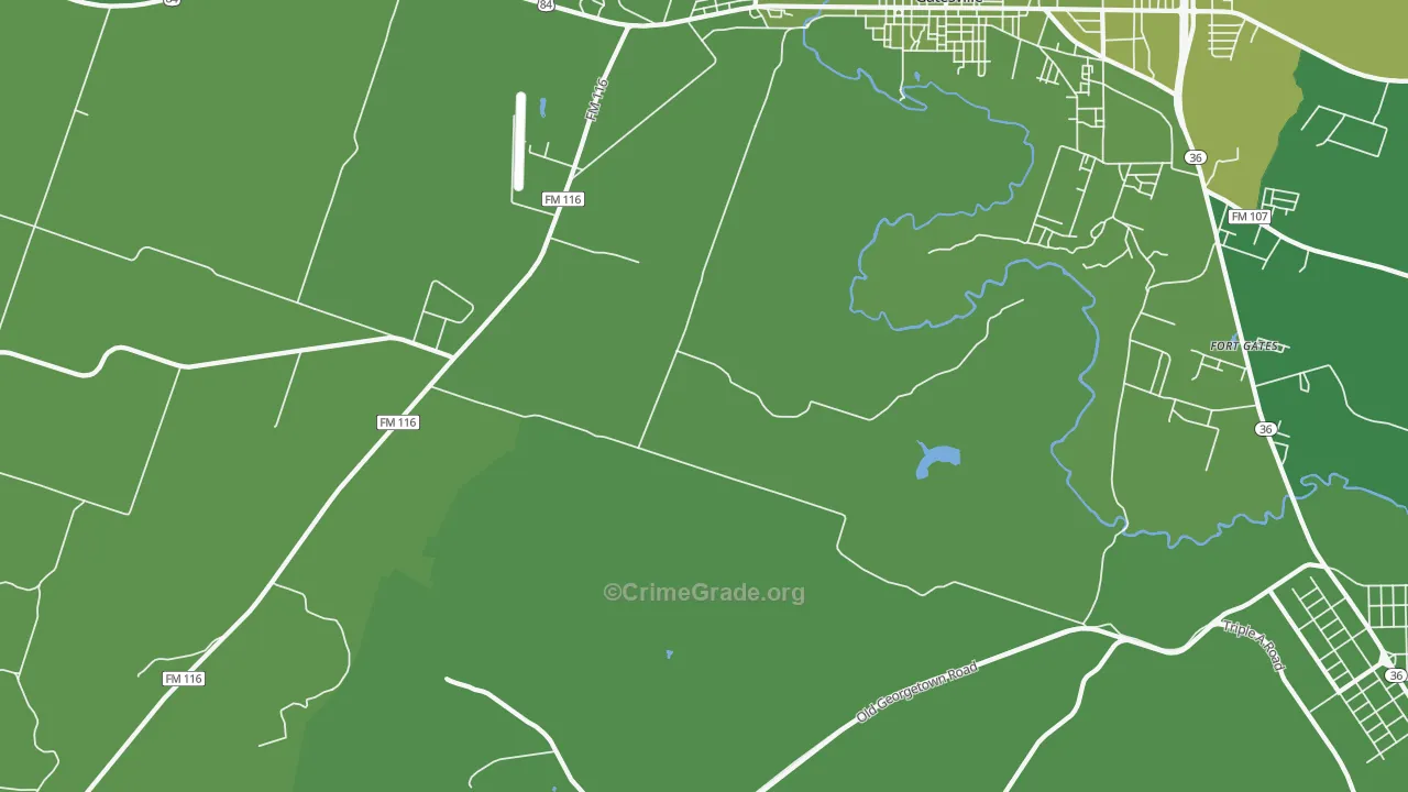 Ireland, TX Map of Vehicle Theft Rates