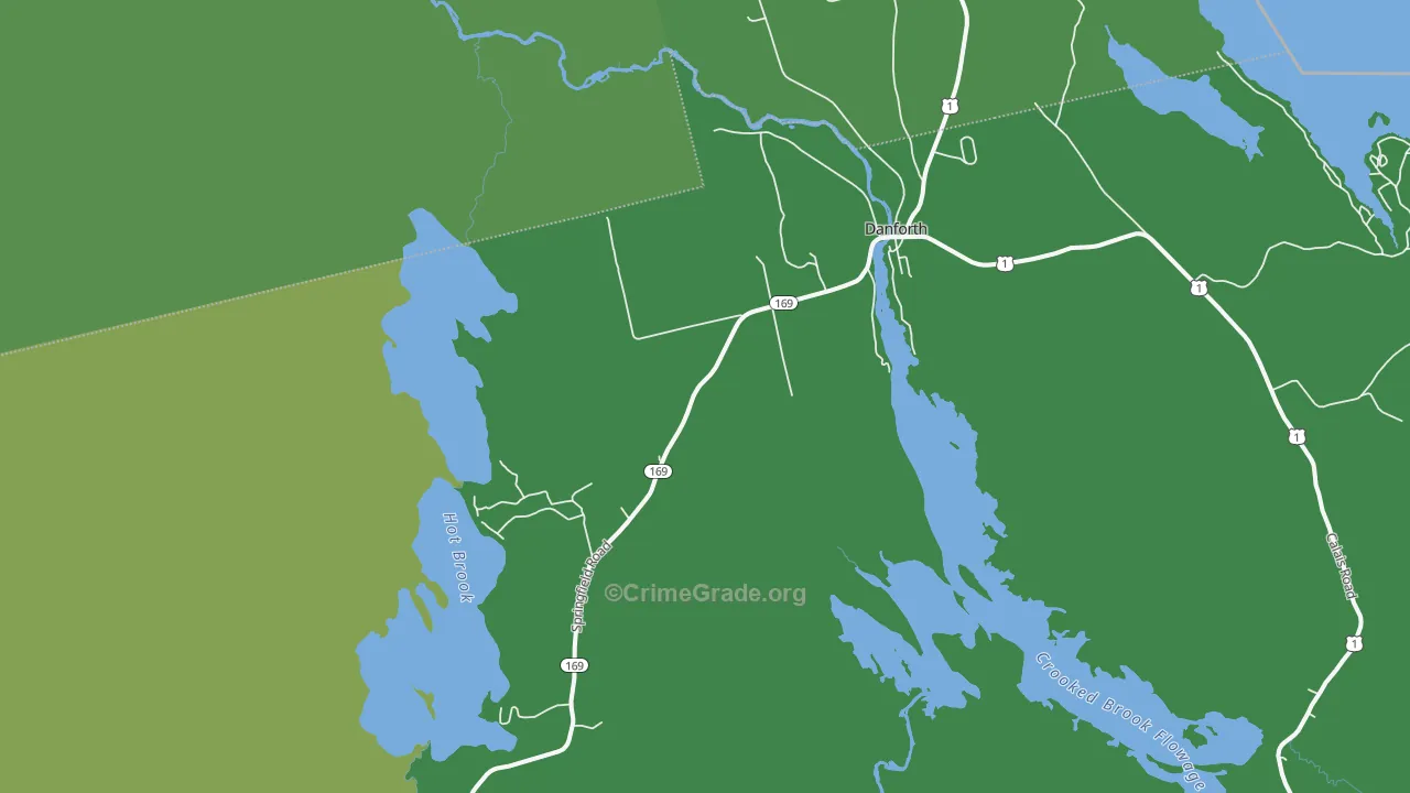 Irish Settlement, ME Map of Vehicle Theft Rates