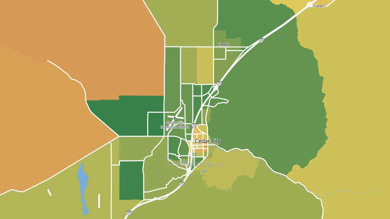 Iron County, UT Map of Vehicle Theft Rates