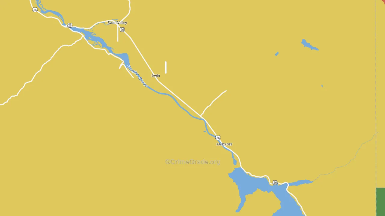 Irwin, ID Map of Vehicle Theft Rates