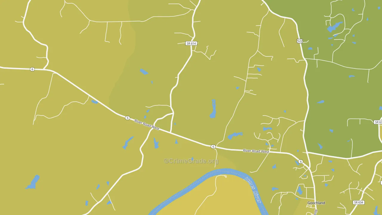 Irwin, VA Map of Vehicle Theft Rates