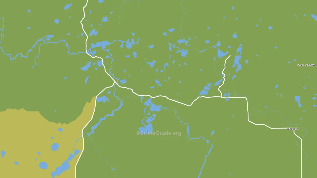 Isabella, MN Map of Vehicle Theft Rates