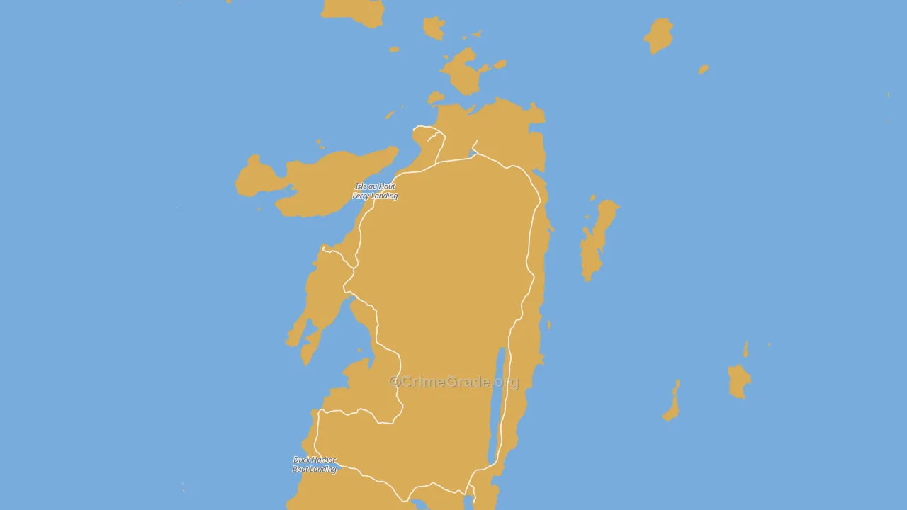 Isle Au Haut, ME Map of Vehicle Theft Rates