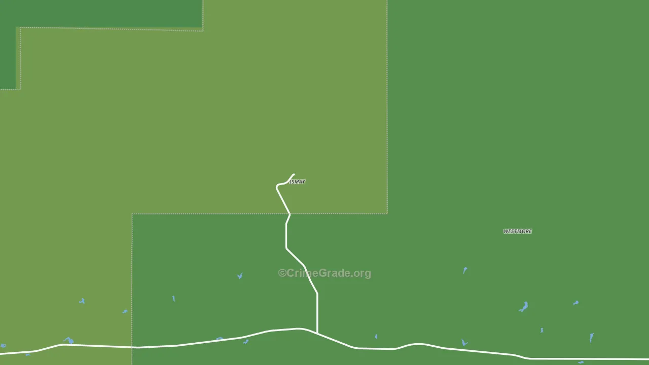 Ismay, MT Map of Vehicle Theft Rates