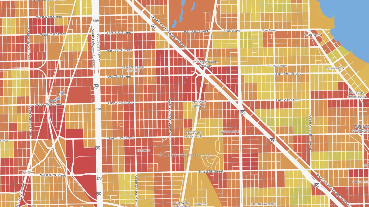 Italian Bowery, Chicago, IL Map of Vehicle Theft Rates