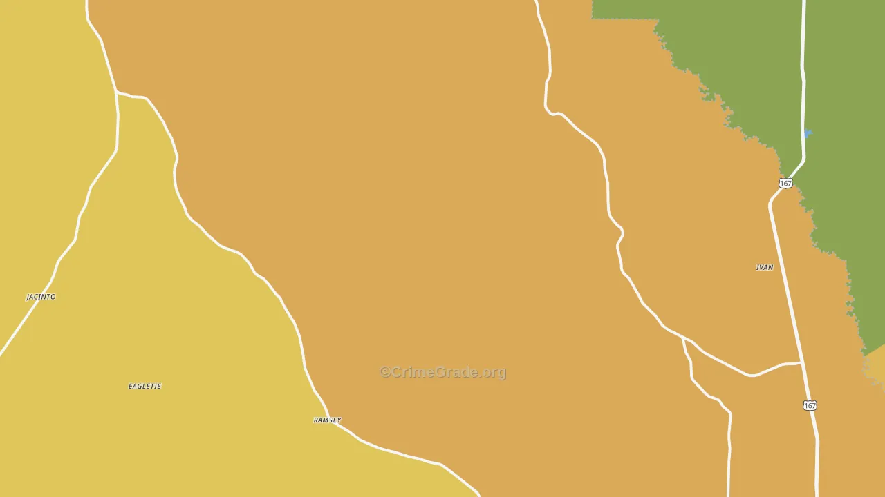 Ivan, AR Map of Vehicle Theft Rates