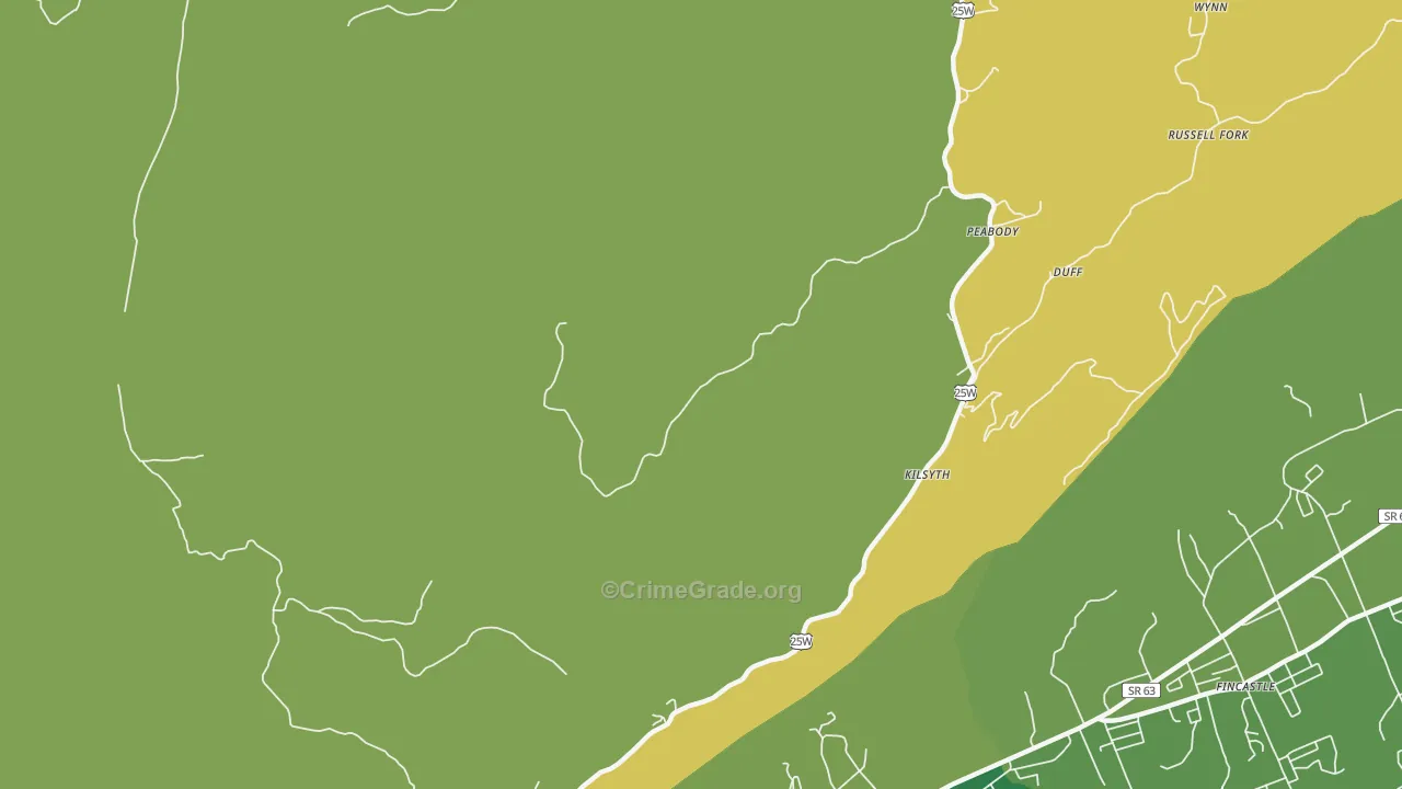 Ivydell, TN Map of Vehicle Theft Rates