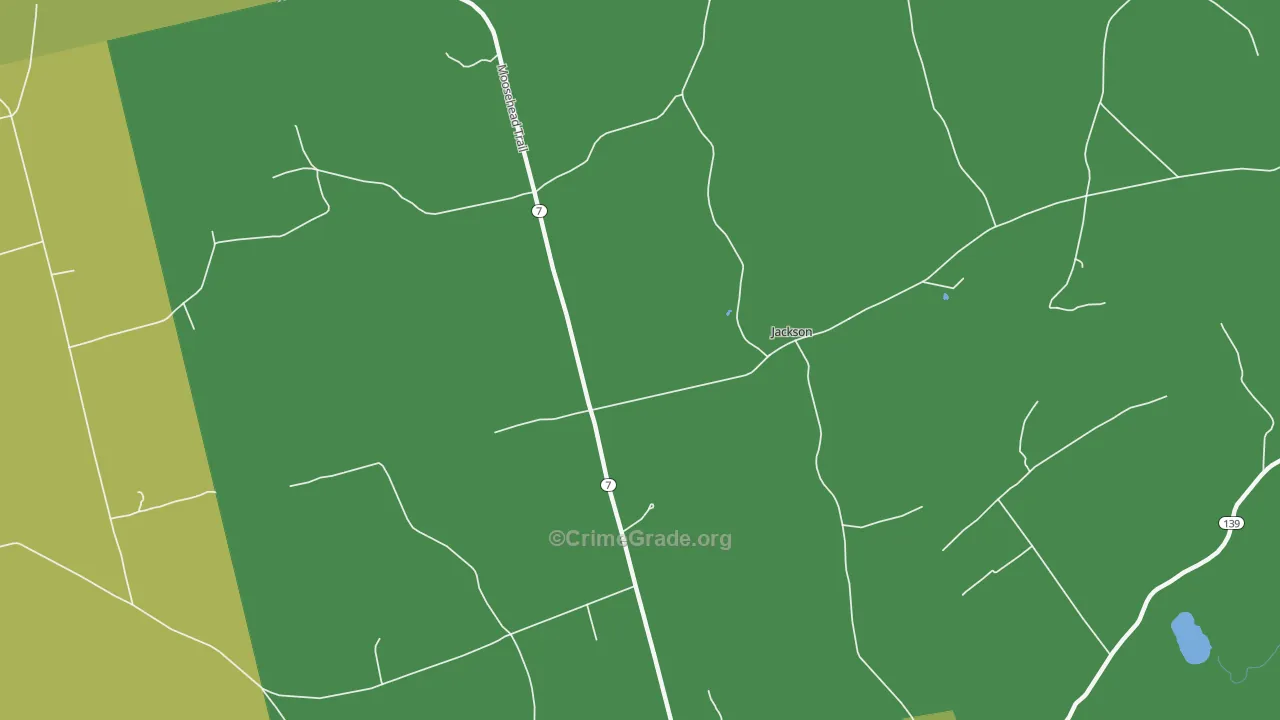 Jackson, ME Map of Vehicle Theft Rates