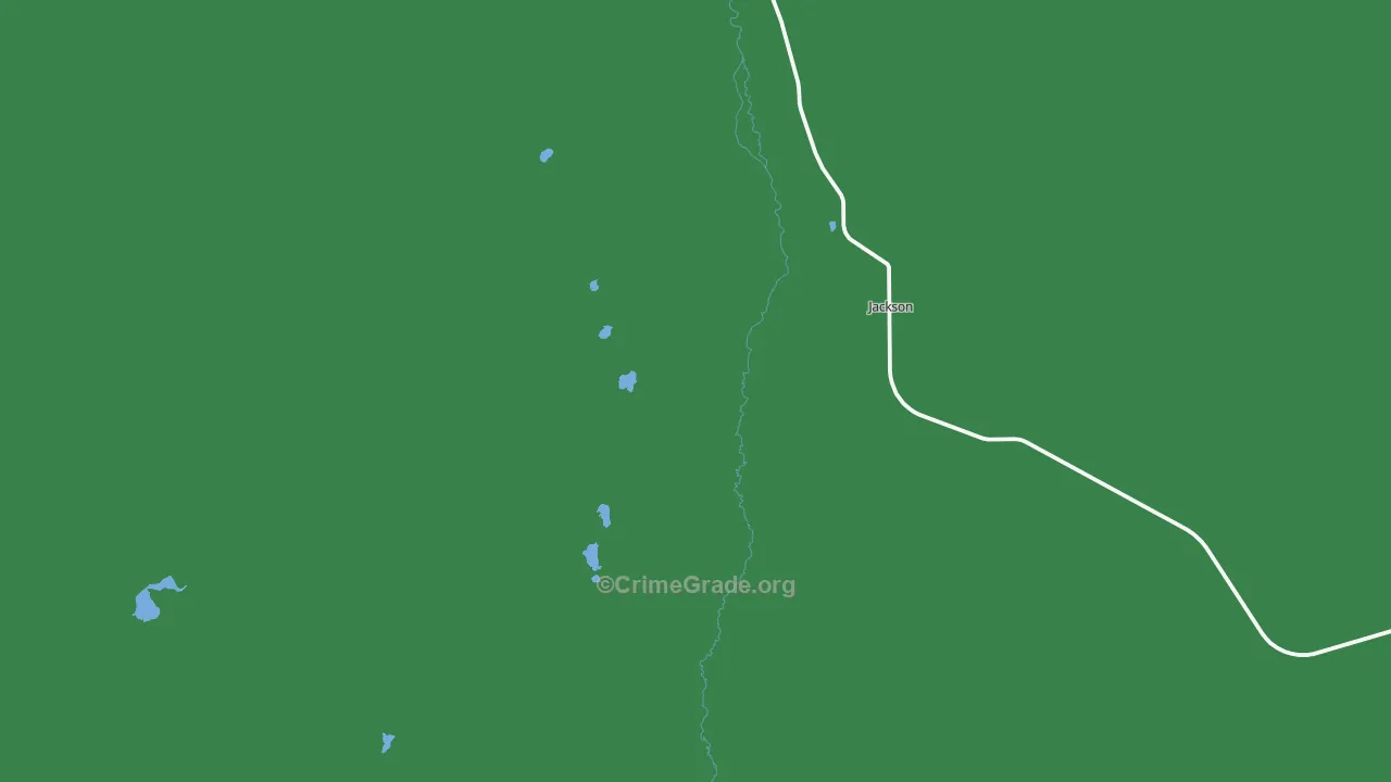 Jackson, MT Map of Vehicle Theft Rates
