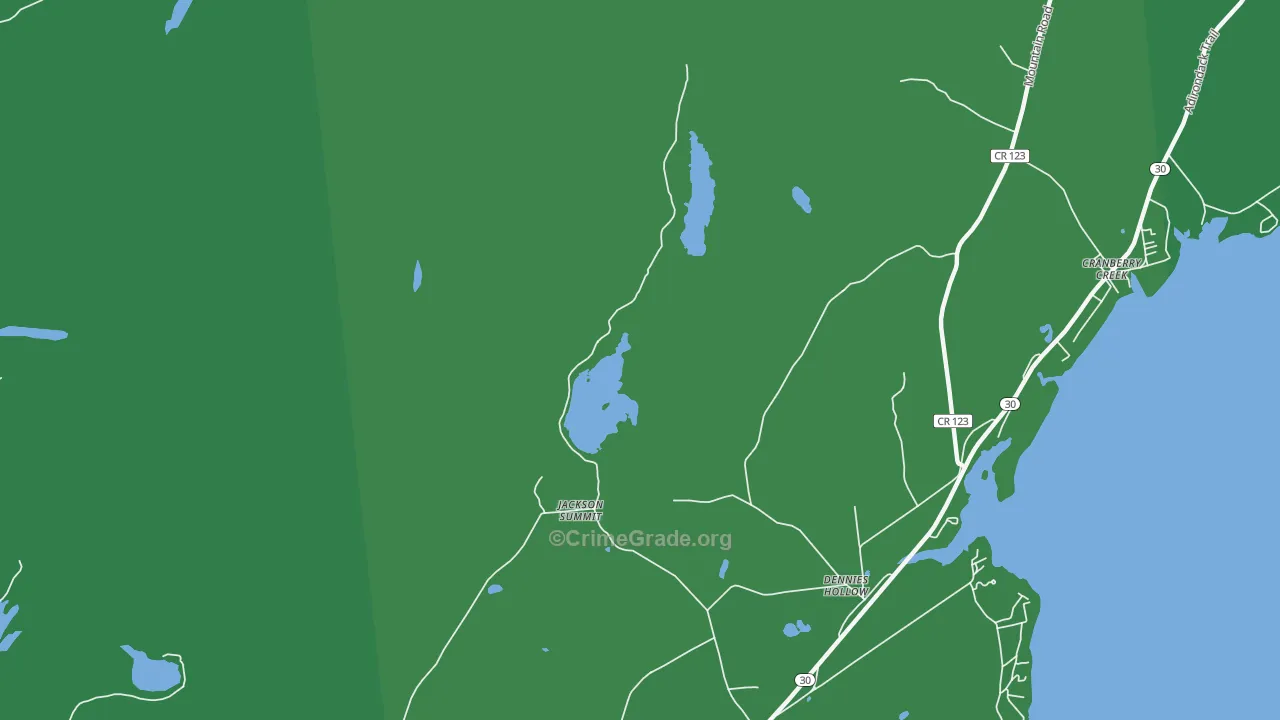 Jackson Summit, NY Map of Vehicle Theft Rates
