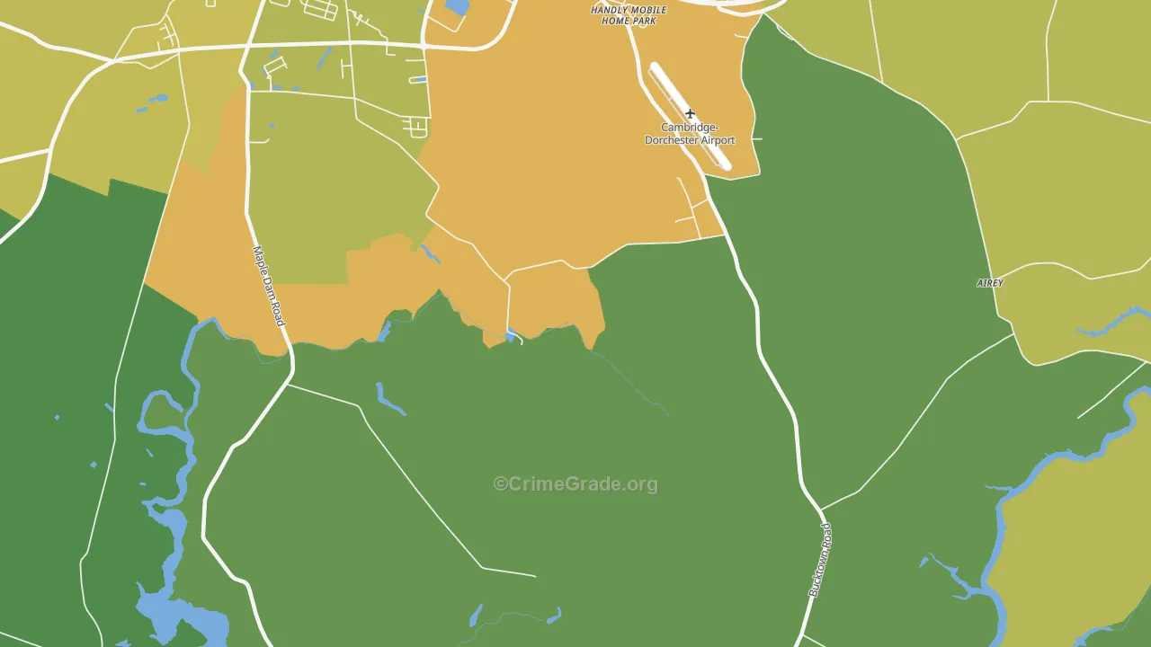 Jacktown, MD Map of Vehicle Theft Rates