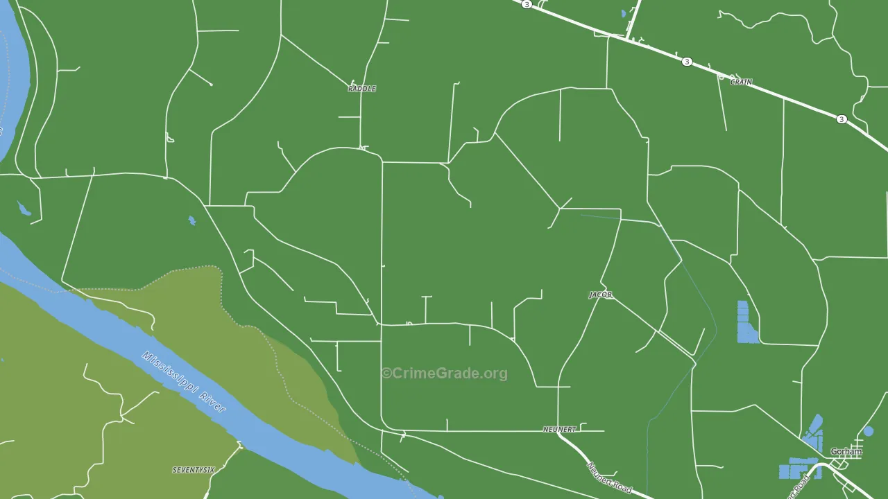 Jacob, IL Map of Vehicle Theft Rates