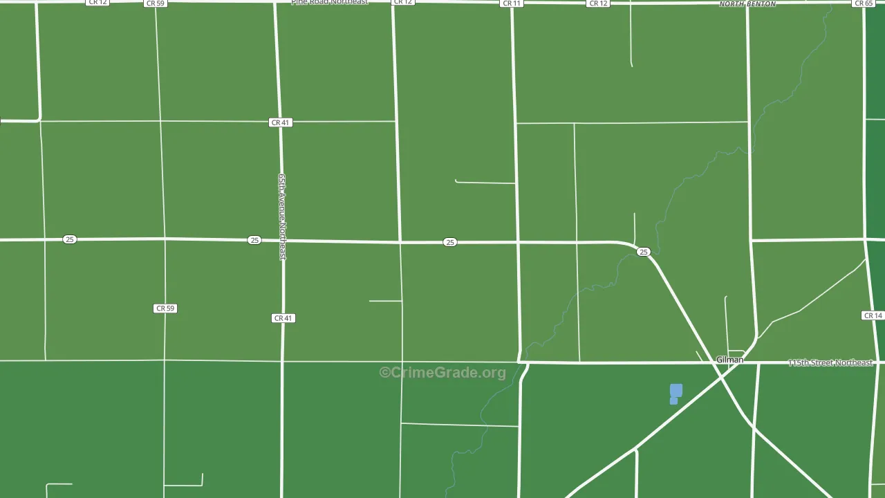 Jakeville, MN Map of Vehicle Theft Rates