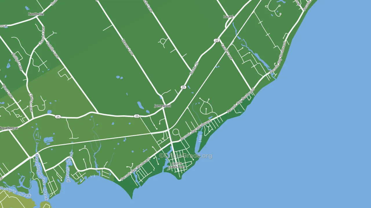 Jamesport, NY Map of Vehicle Theft Rates