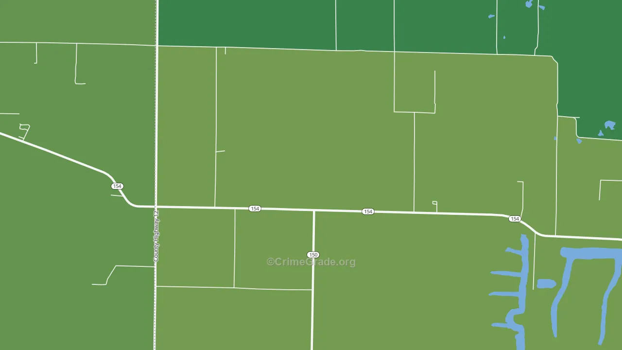 Jamestown, IL Map of Vehicle Theft Rates