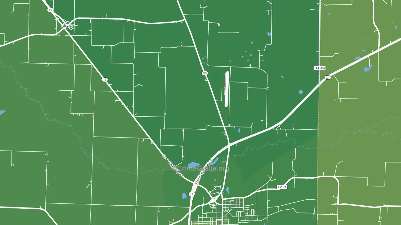 Jardin, TX Map of Vehicle Theft Rates