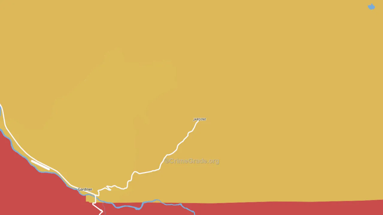 Jardine, MT Map of Vehicle Theft Rates