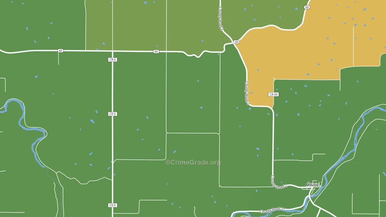Jarrett, MN Map of Vehicle Theft Rates