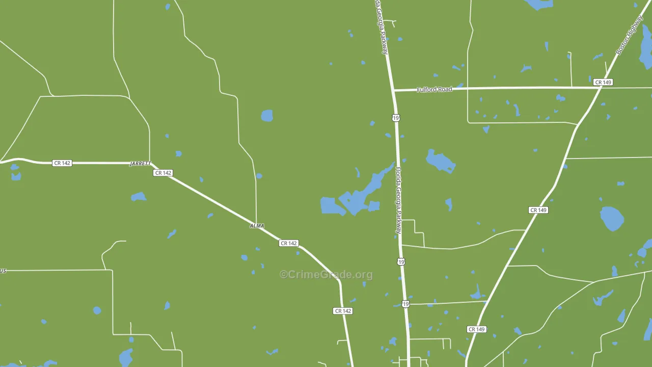 Jarrott, FL Map of Vehicle Theft Rates