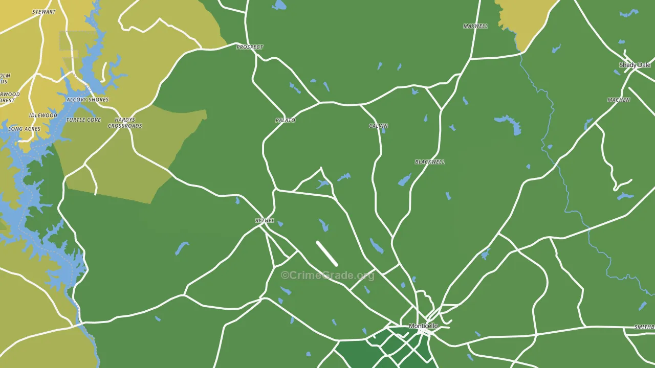 Jasper County, GA Map of Vehicle Theft Rates