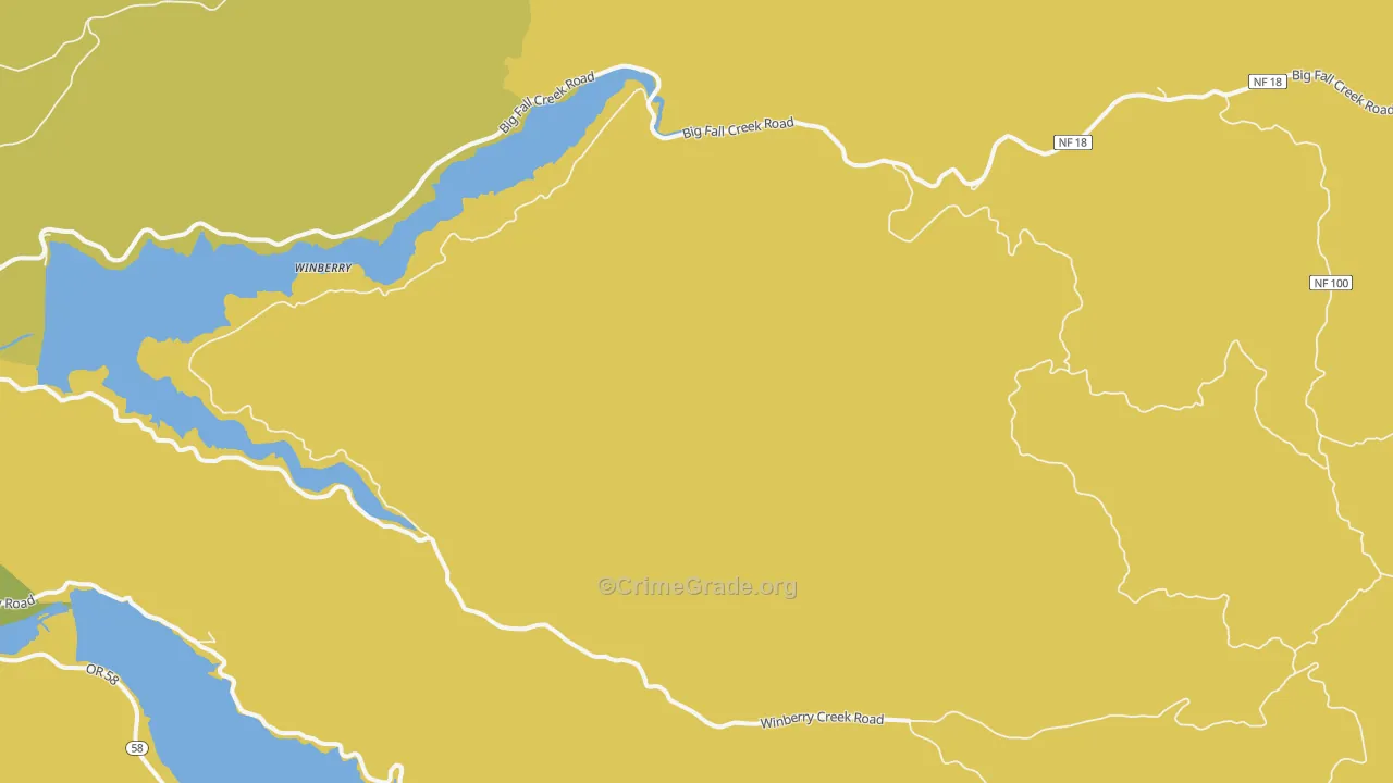 Jasper, OR Map of Vehicle Theft Rates