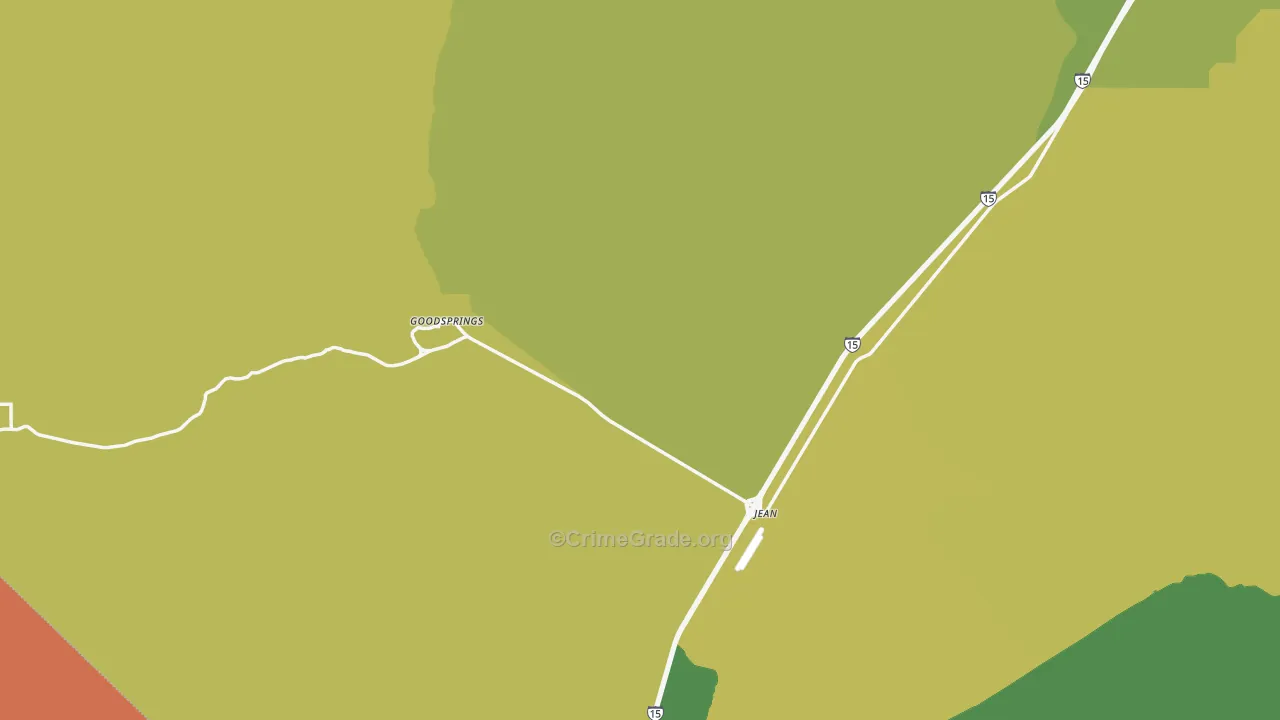Jean, NV Map of Vehicle Theft Rates