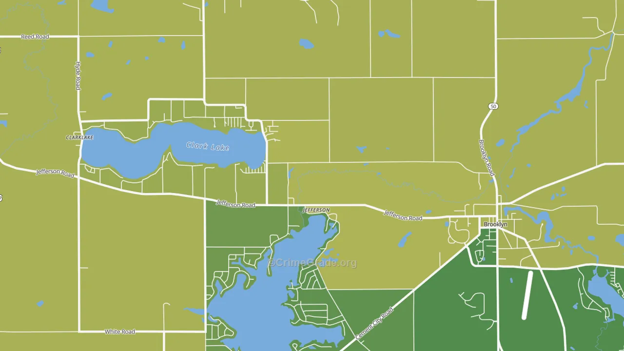 Jefferson, MI Map of Vehicle Theft Rates