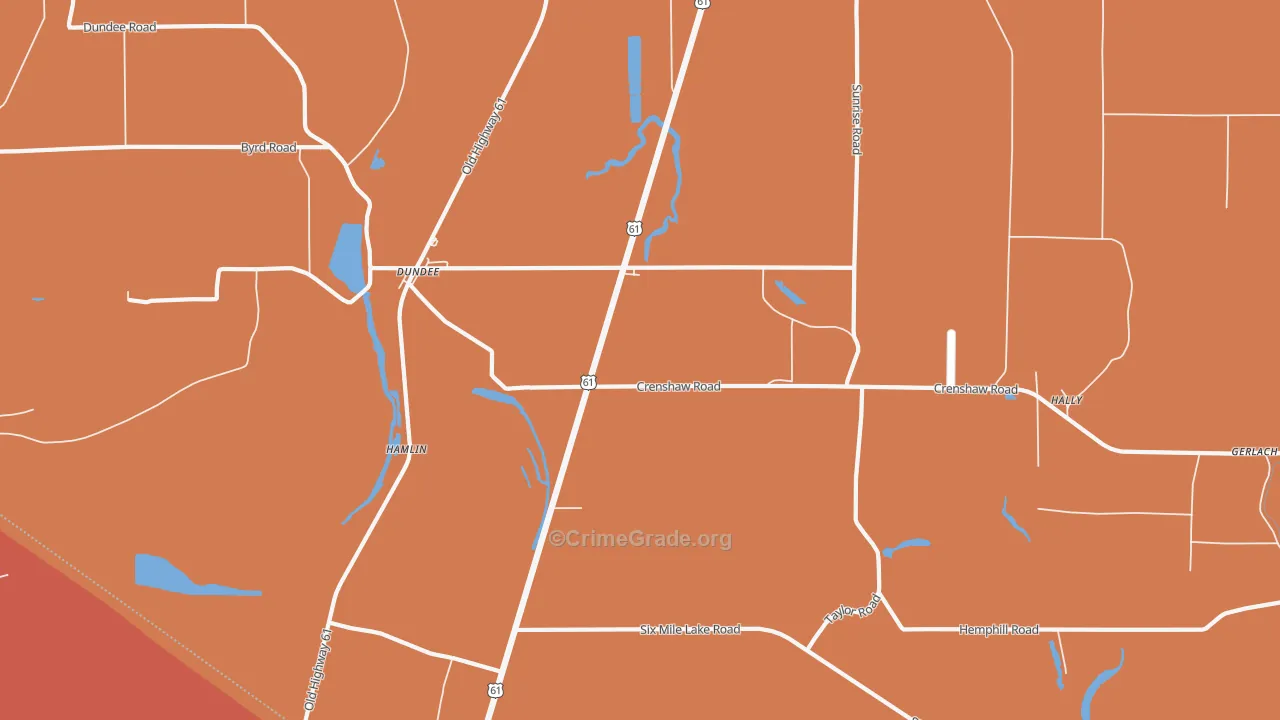 Jeffries, MS Map of Vehicle Theft Rates