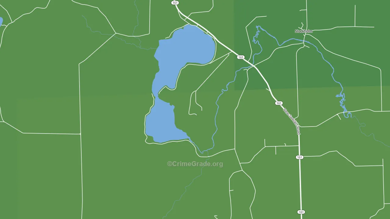 Jemtland, ME Map of Vehicle Theft Rates