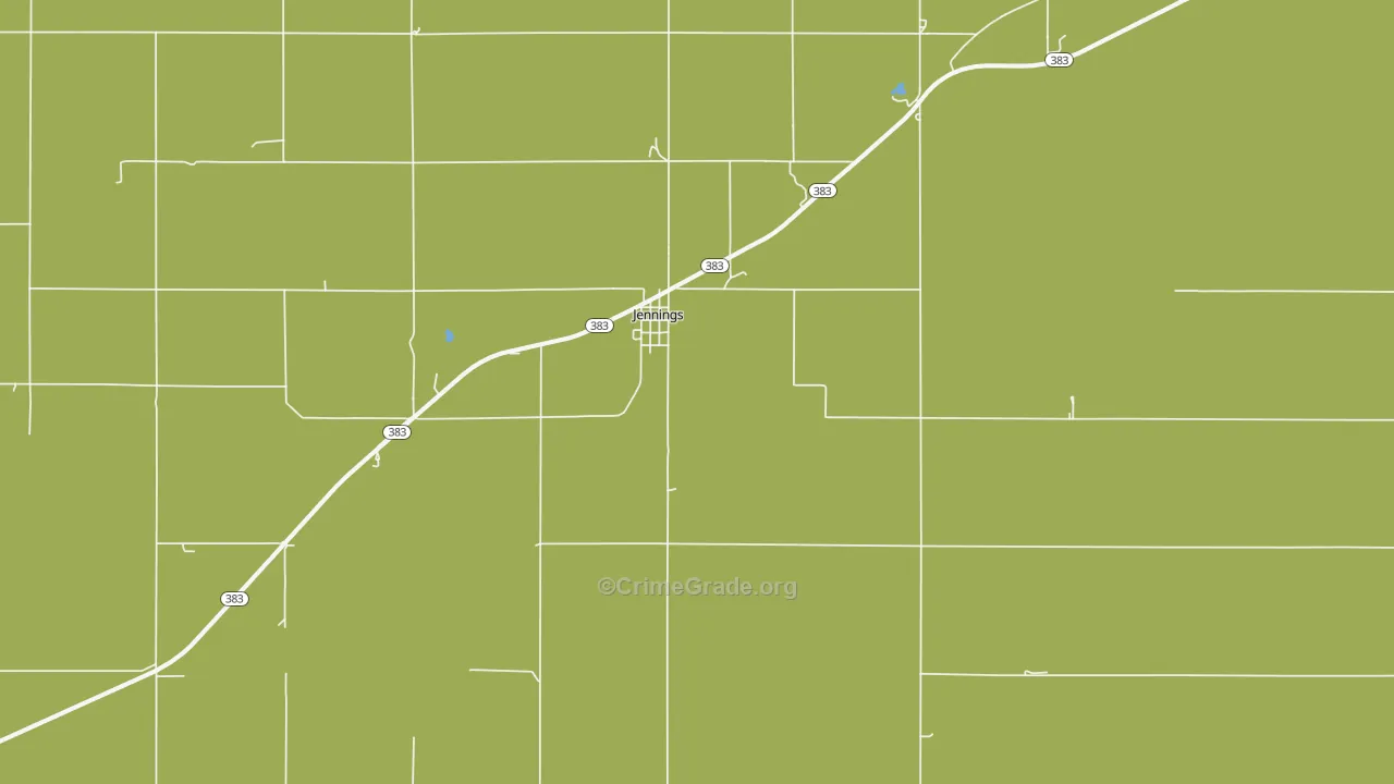 Jennings, KS Map of Vehicle Theft Rates