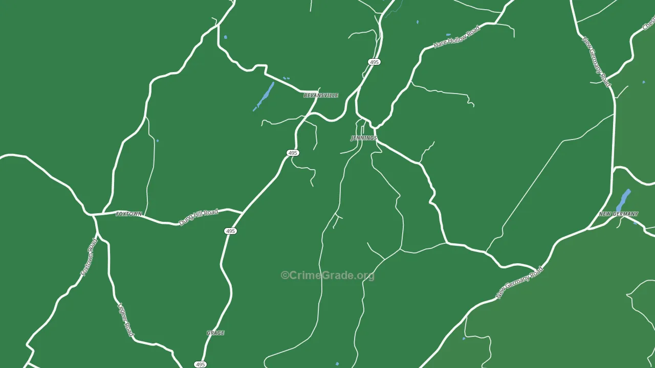 Jennings, MD Map of Vehicle Theft Rates