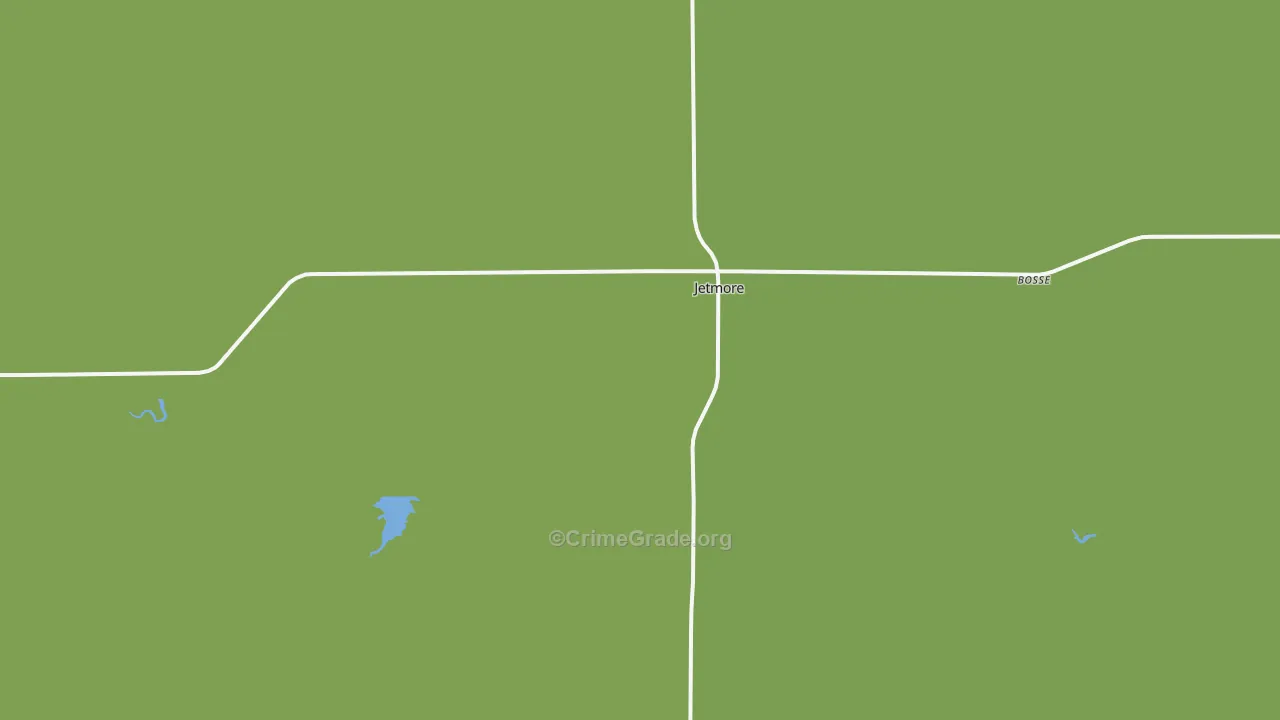 Jetmore, KS Map of Vehicle Theft Rates