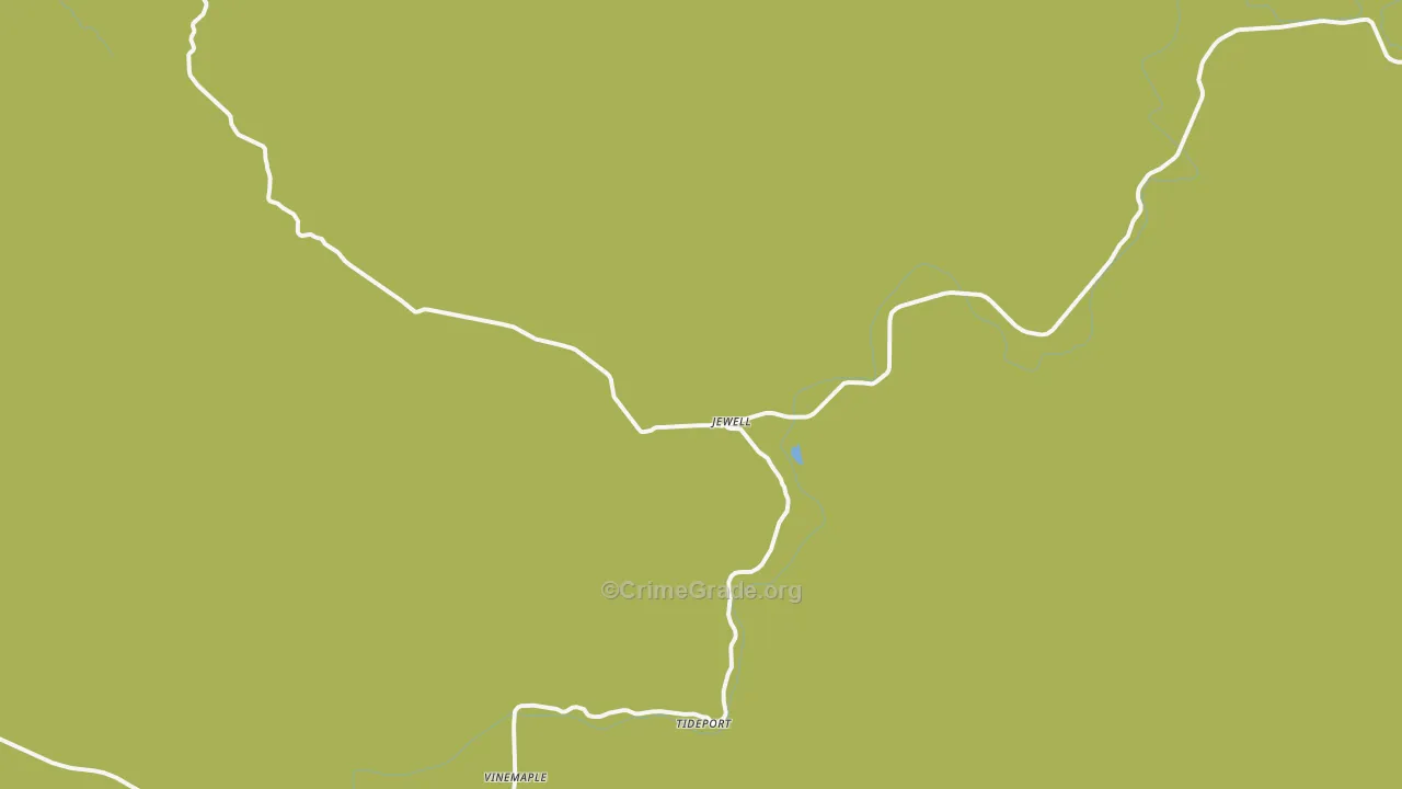 Jewell, OR Map of Vehicle Theft Rates