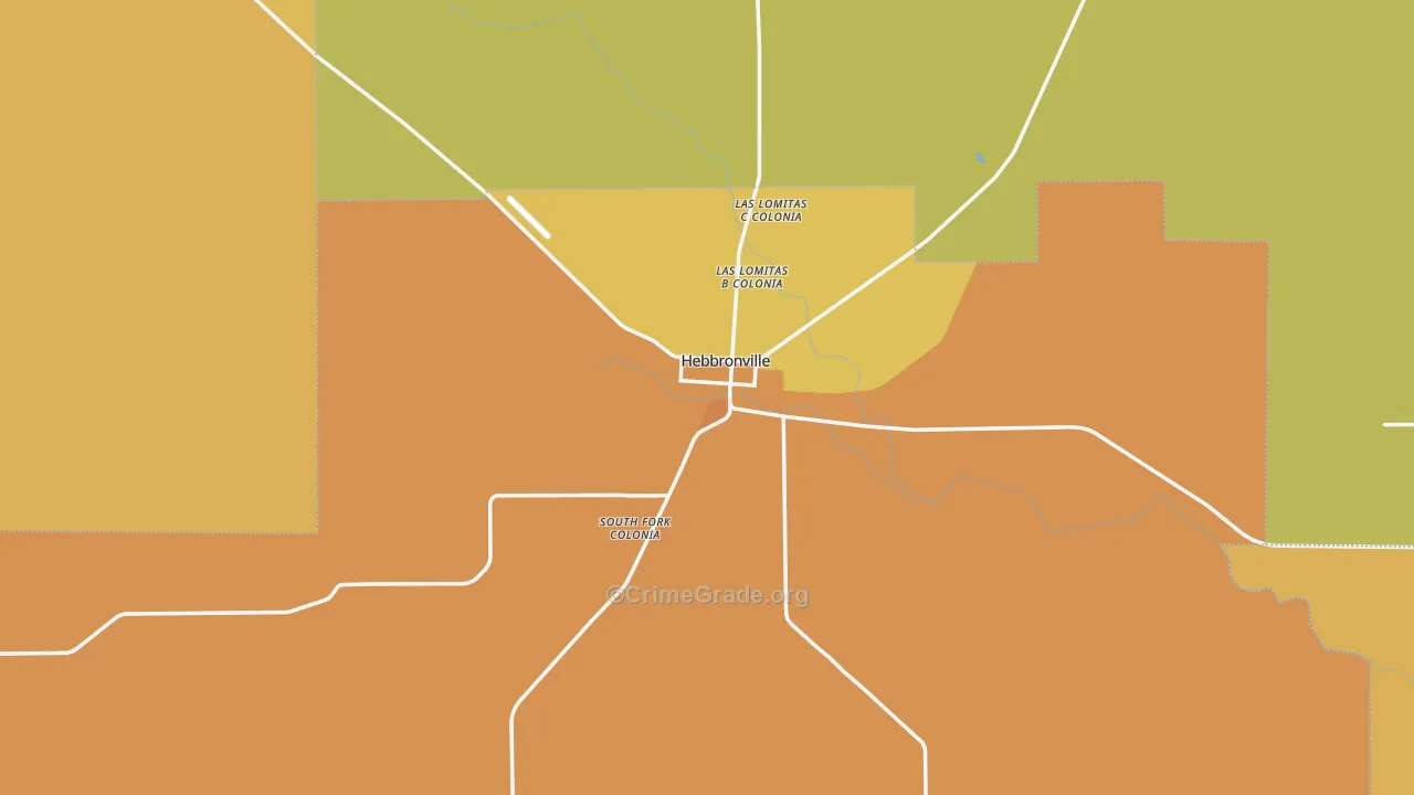 Jim Hogg County, TX Map of Vehicle Theft Rates