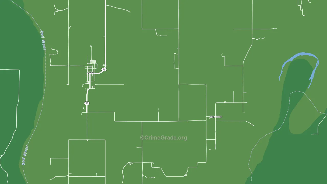 Jimtown, OK Map of Vehicle Theft Rates