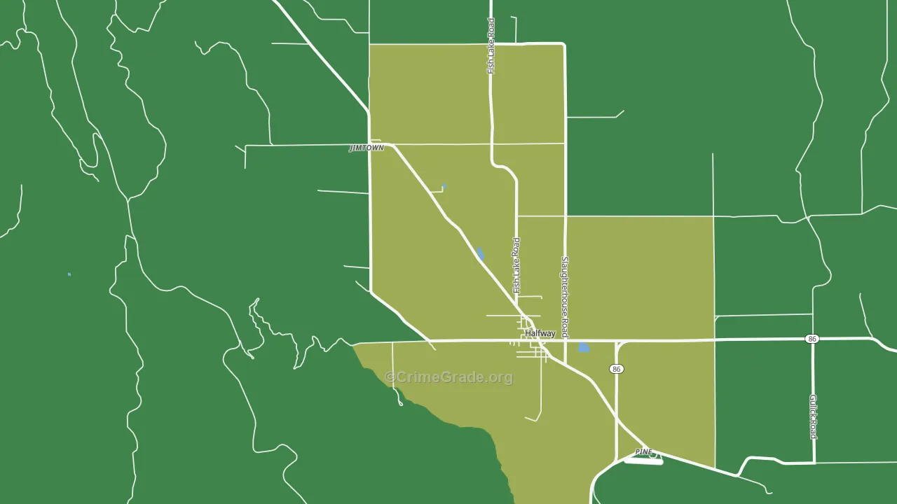Jimtown, OR Map of Vehicle Theft Rates