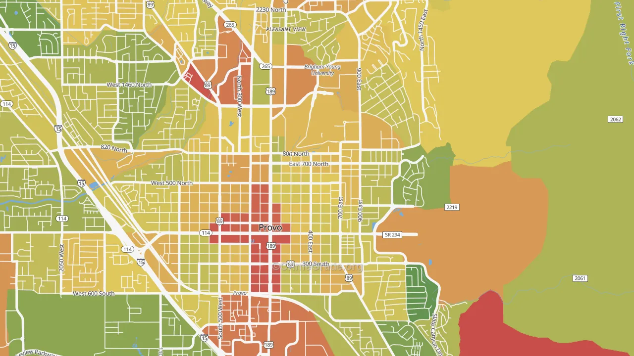 Joaquin, Provo, UT Map of Vehicle Theft Rates
