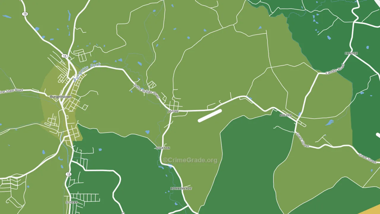 Joffre, PA Map of Vehicle Theft Rates