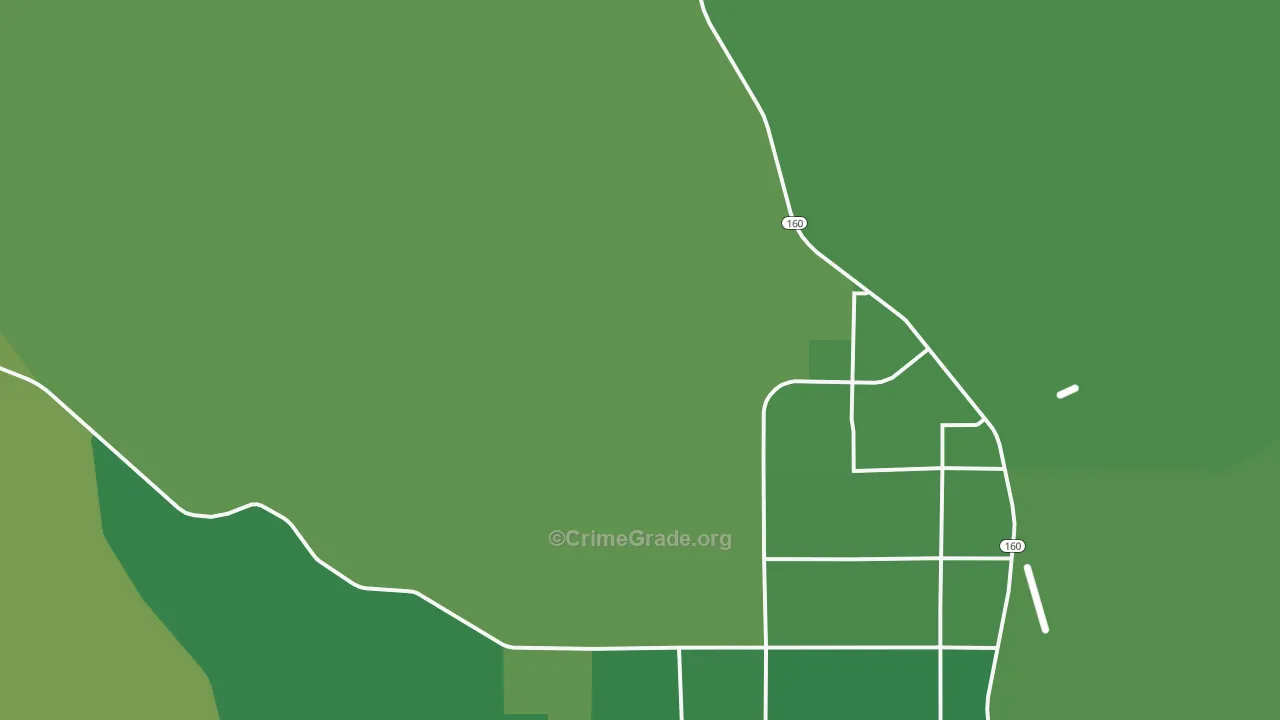 Johnnie, NV Map of Vehicle Theft Rates