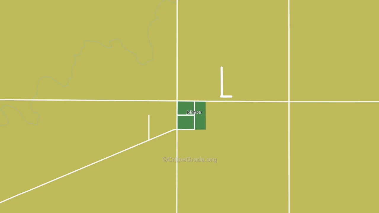 Johnson City, KS Map of Vehicle Theft Rates
