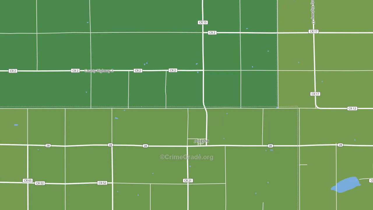 Johnson, MN Map of Vehicle Theft Rates
