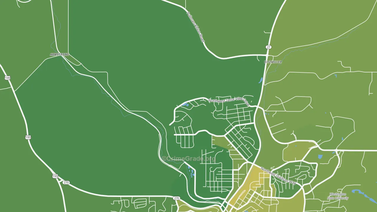 Johnson, WA Map of Vehicle Theft Rates