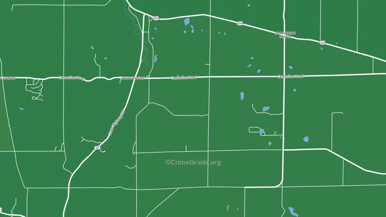 Johnsonburg, NY Map of Vehicle Theft Rates