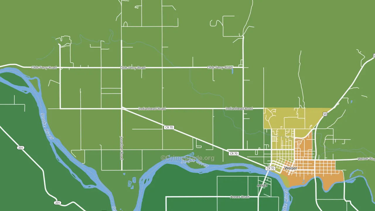 Jonathan, ID Map of Vehicle Theft Rates