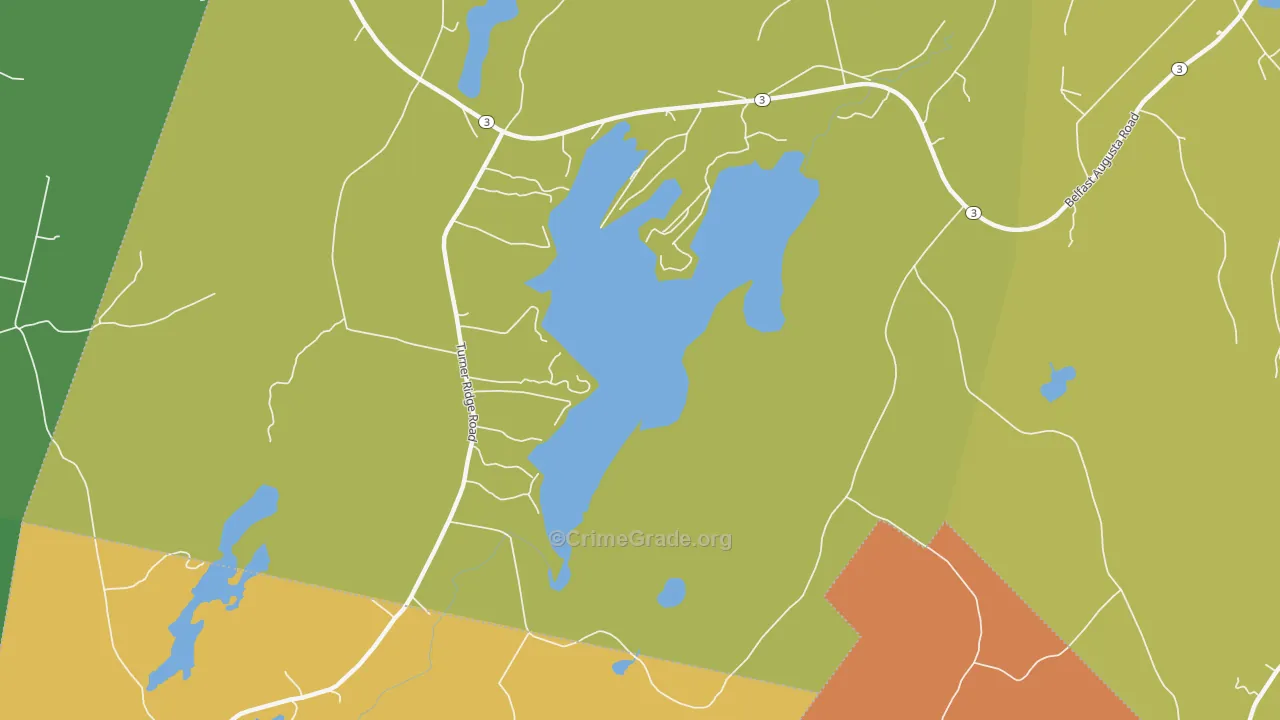 Jones Corner, ME Map of Vehicle Theft Rates