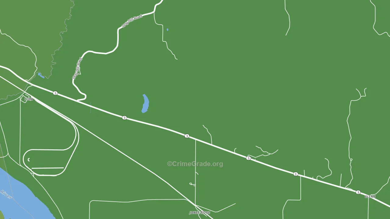 Jones Ridge, IL Map of Vehicle Theft Rates